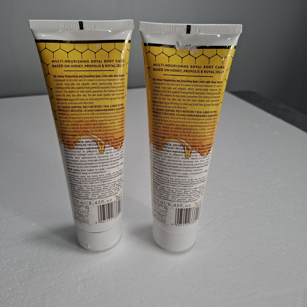 Barwa Comestic Two (2) Honey & Shea Body Lotion Moisturizing Made In Porland - Picture 4 of 4